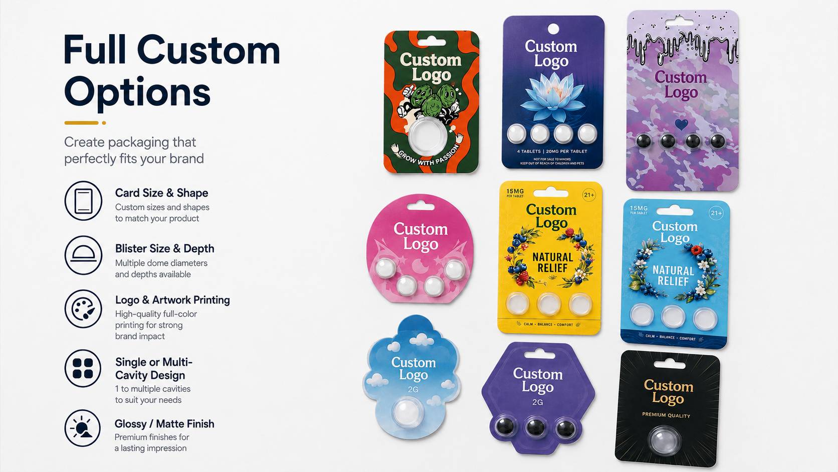 custom blister packaging with logo